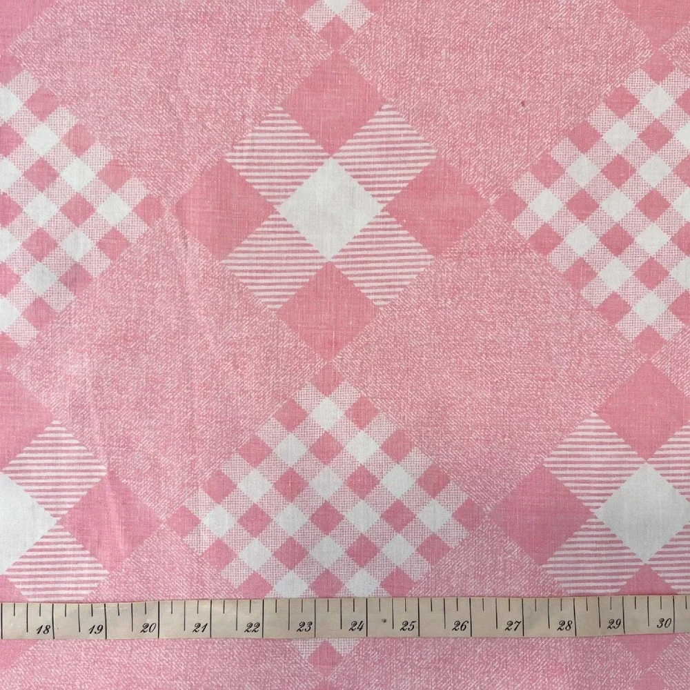 LAST‎ HALF YARD, Vintage Fabric Pink check